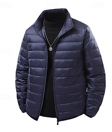 economico -Per uomo Cappotto Invernale Giacca Piumino Giacca imbottita Giacca Imbottita Tasca 50% piumino d'anatra bianca Vacanza Abbigliamento quotidiano Data Regolare Moda Casual Confortevole Calore Termico
