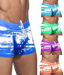 olcso -Férfi Úszónadrágok Fürdőnadrág Fürdőruha alapok Rugalmas Légáteresztő Alsók Zsinór Szörfözés Bikini Búvárkodás Nyomtatott Nyár