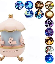 billiga -Barnens stjärnklara projektor färgglad LED-nattlampa USB-uppladdningsbar roterbar sovrumsfestprojektorlampa