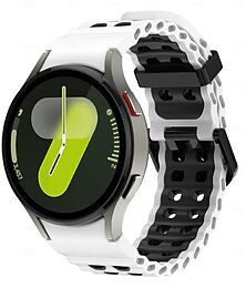 abordables -Bracelet de Montre  pour Samsung Galaxy Montre 7/6/5/4 40/44mm, Montre 5 Pro 45mm, Montre 6 Classique 43/47mm, Montre 4 Classique 42/46mm Silicone Remplacement Sangle Étanche Réglable Femmes Hommes