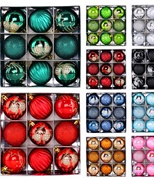 baratos -Conjunto de 9 bolas de Natal decorativas, pintadas e galvanizadas em várias cores, para pendurar na árvore de Natal. Inquebráveis, vêm em uma caixa de presente para as festas de fim de ano.
