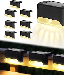 olcso -napelemes teraszvilágítás kültéri, napelemes oldalsó lámpák, vízálló LED-es lámpa kültéri teraszokhoz, korláthoz, lépcsőkhöz, lépcsőfokokhoz, kerítéshez, udvarhoz és teraszhoz, karácsonyi dekorációs