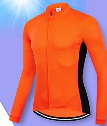 olcso -Férfi Női Férfi és női Edzés felsők Egyszínű / Sima szín Hosszú ujj Kerékpár Melegítő Zip Top Sportos felső 3 hátsó zsebbel Mosható Szabadtéri Alkalmi Alkalmi / Napi Sport Fekete Sárga Kék Ruházat