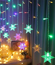 abordables -1 guirlande lumineuse LED de 3,5 m, motif papillon et flocon de neige, idéale pour les festivals, les vacances, les mariages, les fêtes de fin d'année, AC 110 V/220 V, prise EU/US/UK/AU