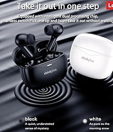 levne -Bezdrátová sluchátka Lenovo XT52 Bluetooth V5.4 s nízkou latencí pro hraní her, dlouhou výdrží baterie, dotyková sluchátka, hifi stereo zvuk, sportovní sluchátka do uší