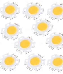 preiswerte -5 Stück 10 Stück COB-LED-Lichtchipperlen, leuchtende Oberfläche 11 mm, 3/5/7/10 W, 260 mA, DIY-Energiesparlampe für Scheinwerfer, Flutlicht, Packung mit warmweißem/weißem/natürlichem Licht