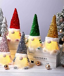 preiswerte -Beleuchtete Weihnachtswichtel aus Plüsch, Weihnachtselfenwichtel, schwedische Wichtel-Plüschwichtel – Weihnachts-, Thanksgiving-, Heim- und Partydekoration, Jungen- und Mädchendeko