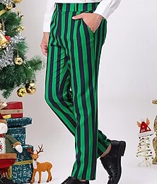 ieftine -Pantaloni Costum fantezie Bărbați Dungi Model Rochie Elegantă Adulți Crăciun An Nou Petrecere Pantaloni