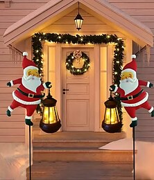 preiswerte -Weihnachtsmann-Laterne, Schneemann-Solarleuchte für draußen – wunderschöne Weihnachtsdekoration für den Außenbereich, perfekt für Gärten, Rasenflächen und Wege. Das beste Weihnachtsgeschenk für