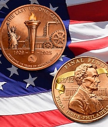 olcso -Lincoln utolsó penny – emlékérme amerikaiaknak, utolsó centes emlékérme történelmi gyűjthető tárgyak, Lincoln emléktárgyak, ritka filléres ajándék érmegyűjtőknek