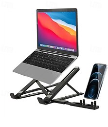Недорогие -Подставка для ноутбука, съемная мобильная подставка для компьютера, эргономичная подставка/подъемник из АБС-пластика для стола с вентиляционным отверстием, совместимая со всеми ноутбуками