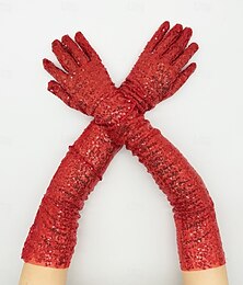economico -guanti da opera natalizi, guanti da discoteca con paillettes, guanti da Babbo Natale, guanti da donna, accessori natalizi per adulti, guanti da festa di Natale e Capodanno, regali