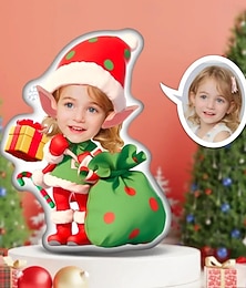 baratos -Almofada personalizada com foto de Natal, almofada criativa faça-você-mesmo com formato humanoide, presente de aniversário divertido para amigos, almofada exclusiva com foto personalizada, presentes