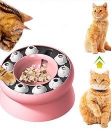 abordables -Gamelle interactive pour chat d'intérieur, jouet distributeur de croquettes anti-glouton, gamelle ludique pour chat.