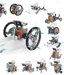 voordelige -Zonne-assemblage wetenschappelijk experiment doe-het-zelf assemblage puzzel speelgoedauto 13 in 1 intelligente leuke robot geschikt voor stamcelonderzoek speelgoed voor jongens van 6-12 jaar