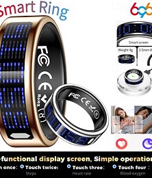 זול -SR16 שעון חכם 0.1 אִינְטשׁ צמיד חכם שעון חכם Blootooth ניטור טמפרטורה מד צעדים מד פעילות מותאם ל אנדרואיד iOS נשים גברים עמיד במים IPX-8 מארז שעון 22 מ"מ