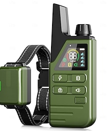 abordables -Entrenamiento canino Collar de choque para perros con control remoto 3 modos de vibración de pitido Perros Impermeable Recargable El plastico Formación de Comportamiento Entrenamiento de obediencia