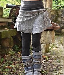 olcso -Női Leggingek Utcai sikk Alkalmi Teljes hossz Közepes csípő Színes Rugalmas derék Többrétegű Kényelmes Nyúlós Szabadtéri Vakáció Utca Szürke Ősz Tél Laza öltözet