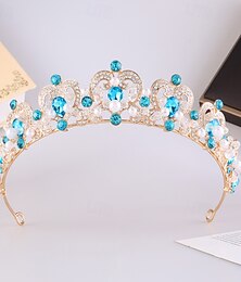 abordables -Couronnes Coiffe Alliage Mariage Anniversaire Élégant ancien Mignon Avec Strass Cristal Casque Couvre-chef