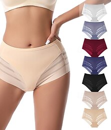 abordables -Femmes Culottes Taille ÉlastiqueNightwearNylon Extérieur Vacances Maison Couleur Unie Mode Mignon Noir Kaki Beige Printemps & Été Automne & Hiver