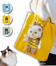 Недорогие -Сумка-переноска для кошек, новинка, слинг для кошек, с двумя отделениями, с открытыми руками, сумка-переноска для кошек, фиксирующая сумка для путешествий на свежем воздухе