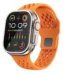 levne -Sportovní značka Sólová smyčka Kompatibilní s Řemínek k hodinkám Apple Watch 38 mm 40 mm 41 mm 42 mm 44 mm 45 mm 49 mm Světlo hvězd Luxus Nastavitelný Silikon Náhradní pásek na hodinky pro iwatch
