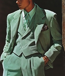 halpa -Miesten Häät liiketoiminta Samettipuku Lovikäänne Musta Viininpunainen Liiketoiminta Mekot Yhtenäinen Räätälöity istuvuus 3-osainen setti Yksirivinen yksi nappi