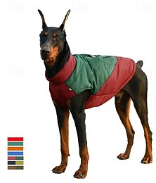 preiswerte -warmer Hundemantel, wasserdichte Hundejacke, Welpen-Wintermantel mit Schnallen, reflektierenden, verstellbaren Schneejacken, Rollkragen-Fleecepullover für kleine, mittlere und große Hunde