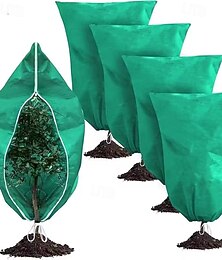 cheap -3 Pack Plant Covers Freeze Protection, Large Green Frost-Proof Bags with Zipper and Drawstring Closure, Outdoor Tree and Shrub Winter Protection for Garden Plant Care, Ideal for Gardeners and Plant Enthusiasts