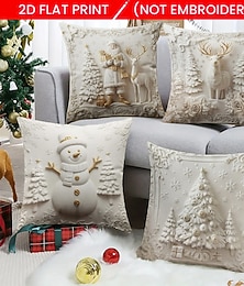 billiga -1 st Sammet Örngott, Mönster Enkel Ledigt Fyrkantig Traditionell Klassisk