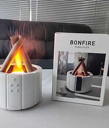economico -nuova macchina per aromaterapia a forma di falò, umidificatore per la casa, diffusore di oli essenziali, macchina per aromaterapia, spegnimento automatico e telecomando wireless temporizzato, adatta