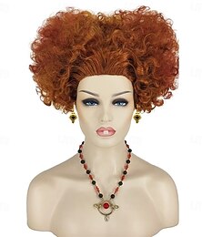 abordables -Perruques de cosplay Marron Bouclé Cheveux synthétiques Court Perruques Femmes Perruques Pour la fête