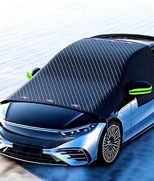 abordables -Housse de pare-brise grand format pour pare-brise de voiture contre la glace et la neige - housses de pare-brise automobiles avec vitres latérales &Protection de rétroviseur, housse magnétique