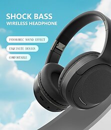 voordelige -A3 draadloze Bluetooth-koptelefoon, over-ear hifi stereo, opvouwbare headset met microfoon, aux/tf/bt-modi, zachte oorkappen, compatibel met iOS &iPhone