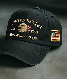 baratos -Boné comemorativo do 250º aniversário dos EUA, boné de beisebol dos Estados Unidos, boné do 250º aniversário americano, bordado patriótico de águia