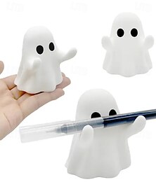 levne -Roztomilý halloweenský stojan na telefon s duchy, dekorace, držák na tužky s duchy, multifunkční zábavný stojan na telefon, halloweenská párty dekorace, přenosný stojan