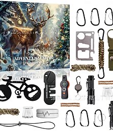 economico -Calendario dell'Avvento Regali da Stocking Kit di Sopravvivenza Regalo di Natale per Uomini - 24 Giorni Calendario del Countdown di Natale Strumento di Sopravvivenza per Teen Adulto Regalo Festivo