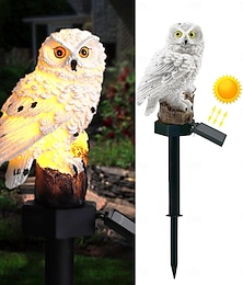 voordelige -Uil Zonne Tuin Pad Lichten Hars Handwerk Waterdicht voor Buiten Gazon Ornament Patio Decoratief Halloween
