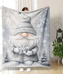 economico -Natale arazzo coperte in pile Coperta per divano Novità Divertente Elfo Carino 3D Divano Da letto Coperta decorativa Coperta calda Film Arredamento per la casa