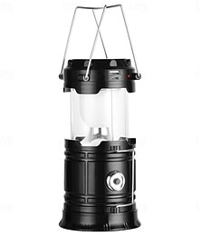 preiswerte -1er-Pack faltbare, tragbare LED-Campinglaterne, leicht, wasserdicht, solar- und USB-wiederaufladbar, LED-Taschenlampe, Überlebensset für drinnen und draußen, Notbeleuchtung zu Hause bei