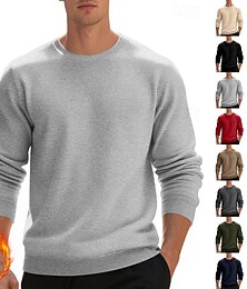 economico -Per uomo Maglia Felpa in pile Maglione Aalbicocca Nero Verde militare Rosso Blu marino Girocollo Semplice Sport & Outdoor Casuale Quotidiano Streetwear Abbigliamento Sportivo Essenziale Autunno