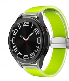 halpa -Kellon ranneke varten Samsung Galaxy Watch 7/6/5/4 40/44mm, Watch 6 Classic 43/47mm, Watch 4 Classic 42/46mm Silikoni Korvaus Hihna Säädettävä Urheiluhihna Moderni solki Ranneke