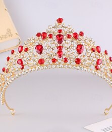 abordables -Couronnes Coiffe Strass Alliage Mariage Anniversaire Élégant Mignon Avec Strass Casque Couvre-chef