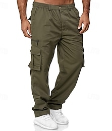 Недорогие -мужские модные брюки-карго повседневные свободные брюки с несколькими карманами на открытом воздухе рабочие брюки бегуны спортивные спортивные штаны темно-синий