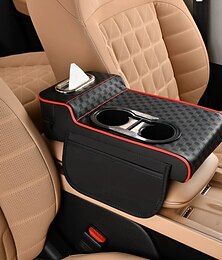 voordelige -auto armsteun box verhoging kussen met bekerhouder tissues doos zijvak voor auto interieur armsteun hoes verhoging kussen