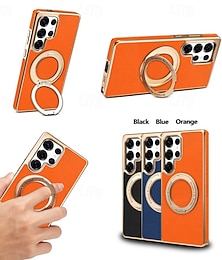 levne -telefon Carcasă Pro Samsung Galaxy S25 Ultra S24 Ultra Zadní kryt se stojánkem Nárazuvzdorné Retro Pokování