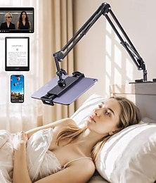preiswerte -Neuer verstellbarer, universeller 360-Grad-Dreh-Handyhalter aus Metall fürs Bett, kompatibel mit iPad, iPhone, Kindle, Samsung und anderen Geräten von 5 bis 12,9 Zoll.