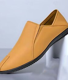 economico -stivali invernali slip-on gialli da uomo: design elegante e impermeabile, ideali per i viaggi invernali e le attività casual all'aperto