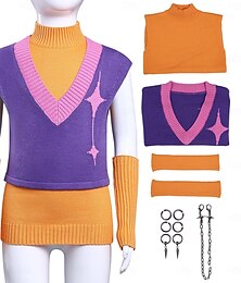 economico -Ispirato agli idoli coreani Stella pop Cacciatori di demoni Gilet in maglia Costume originale Costume di Carnevale Idolo virtuale Cosplay di film for Per donna Ragazze Adulti Halloween Carnevale