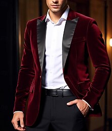 ieftine -Retro / vintage Urlați 20 de ani Anii 1920 Σμόκιν Costume & Blazere Mâneci Lungi Gatsby Domn Culoare solidă Costume de fancy Bărbați Costum de carnaval Crăciun Carnaval An Nou Petrecere cu cocktail